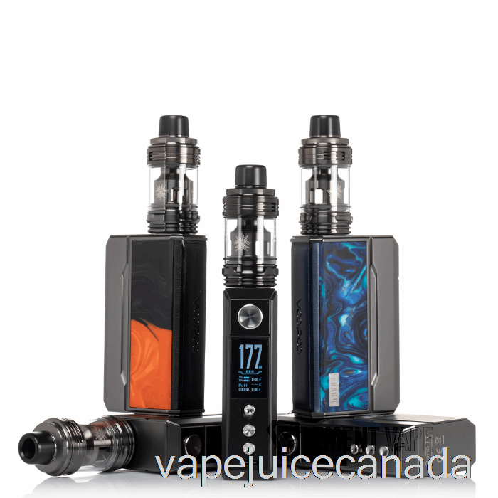 Vape Juice VOOPOO Drag 4 177W Starter Kit Gun Metal + Ocean Blue